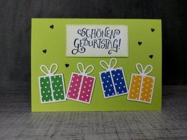 Grußkarte Glückwunsch Schönen Geburtstag handgemacht